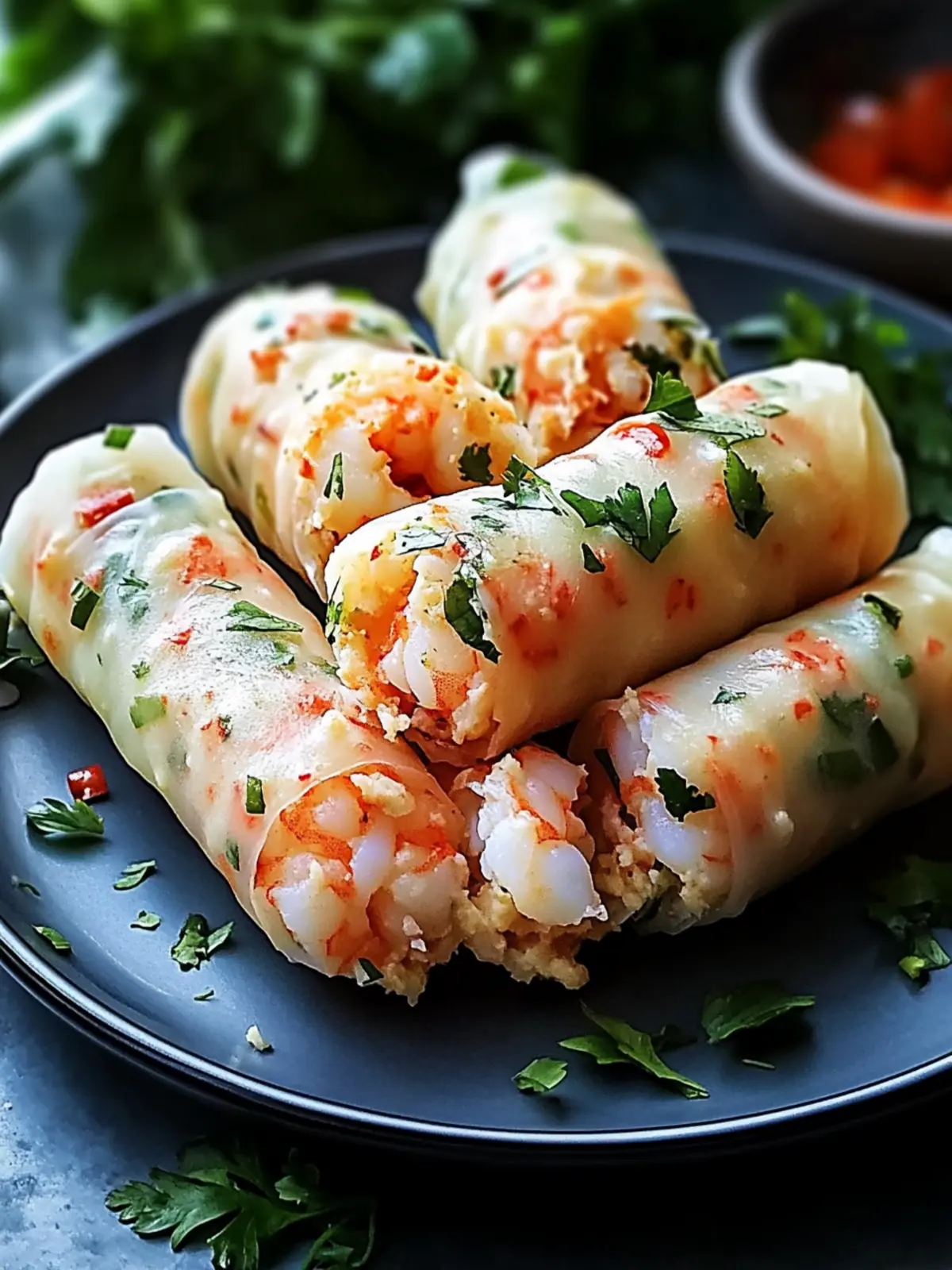 Crispy Crab Shrimp Queso Rolls