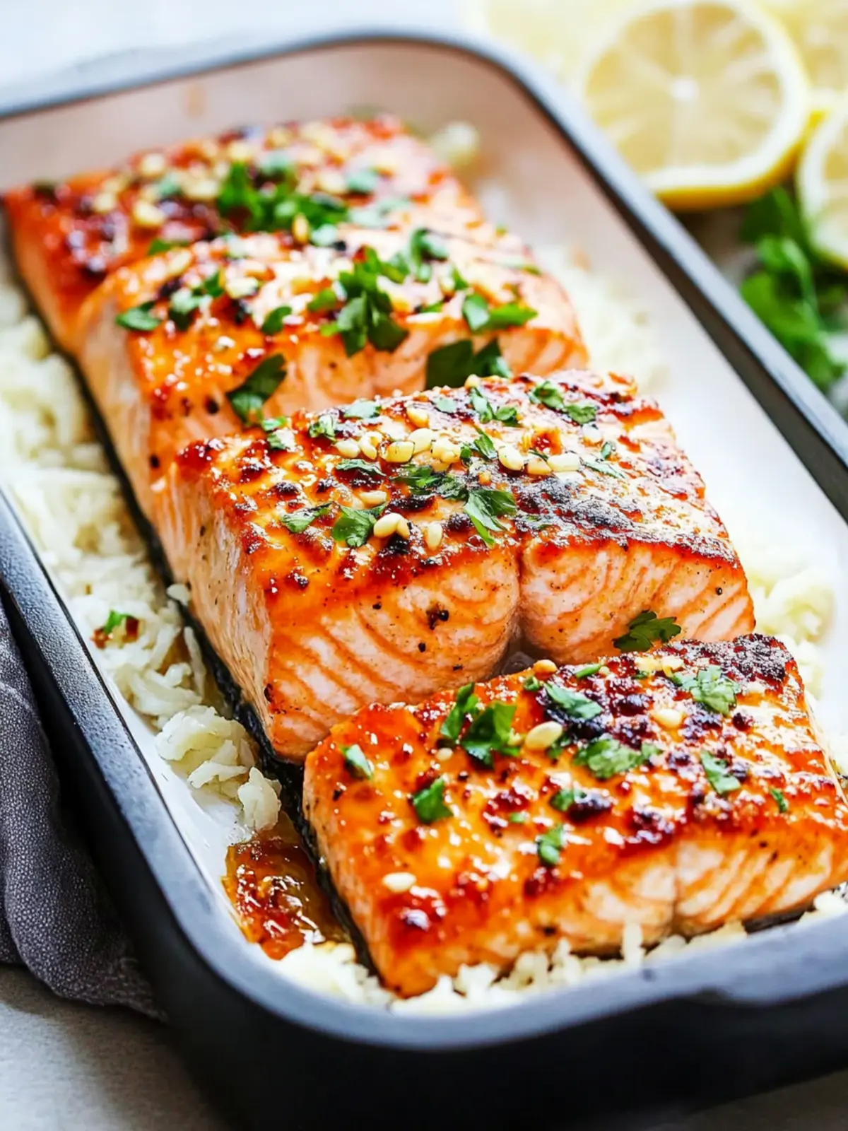 Ginger Garlic Baked Salmon