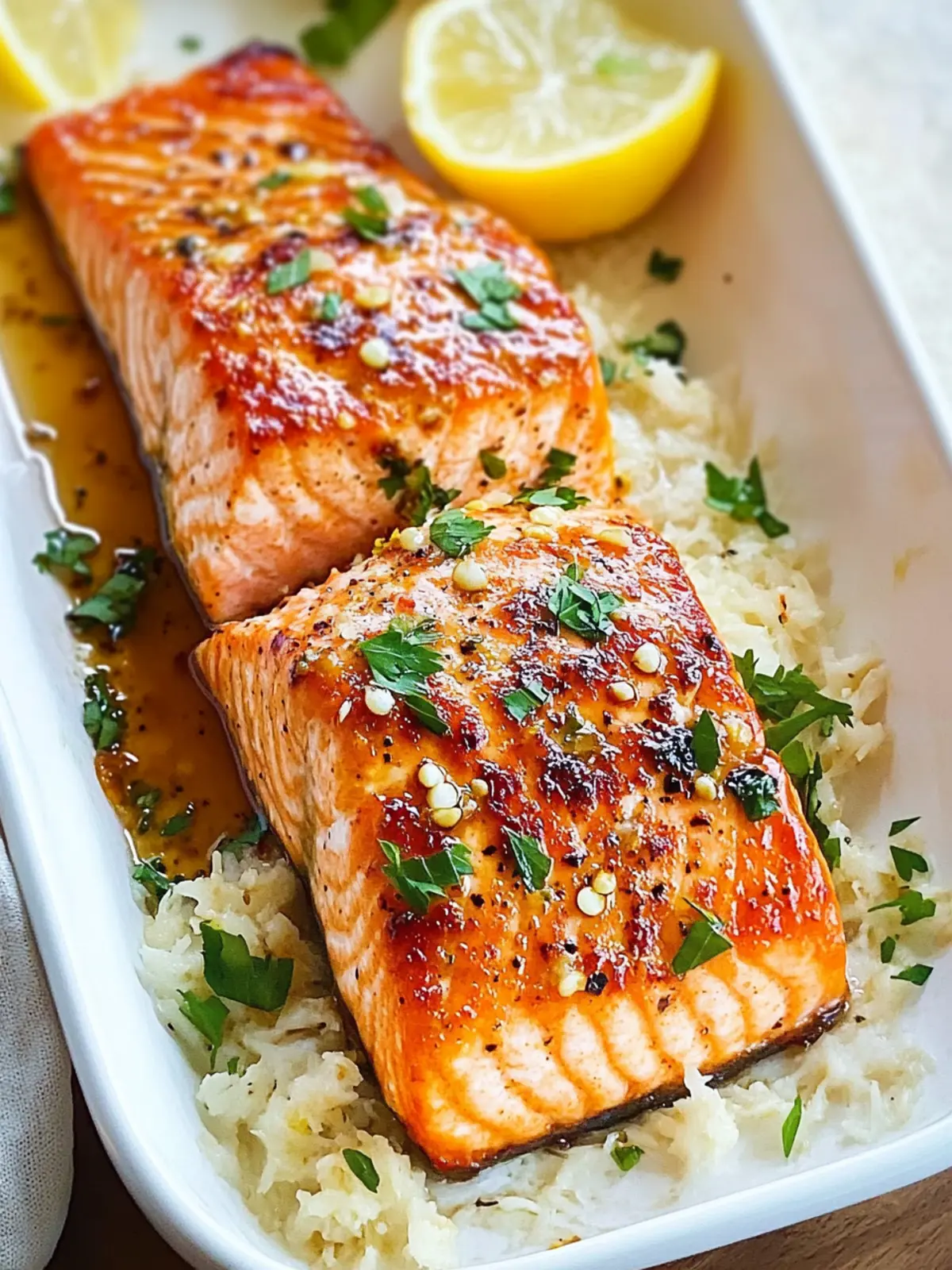 Ginger Garlic Baked Salmon