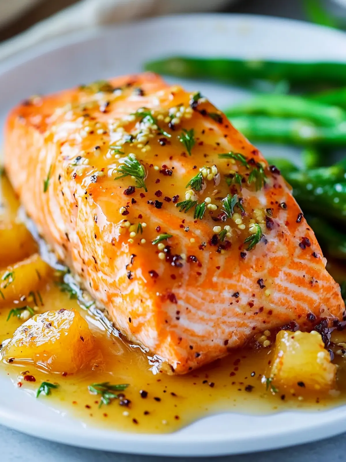 Apricot Dijon Glazed Salmon