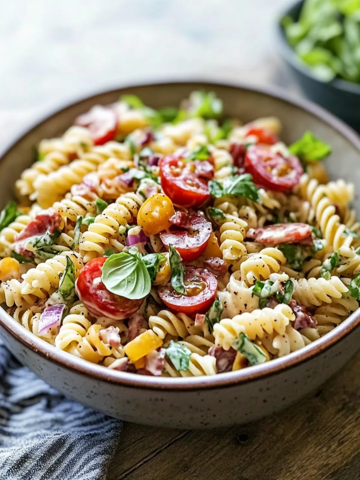 Gluten Free Dairy Free BLT Pasta Salad