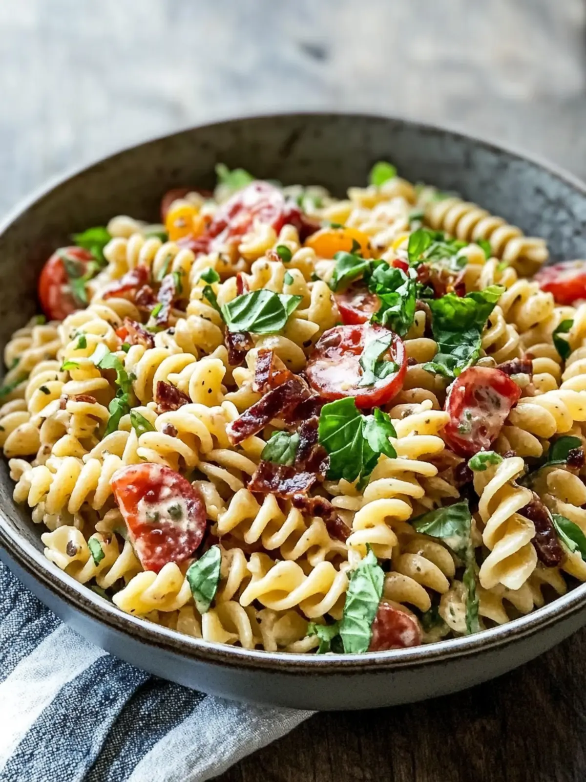Gluten Free Dairy Free BLT Pasta Salad
