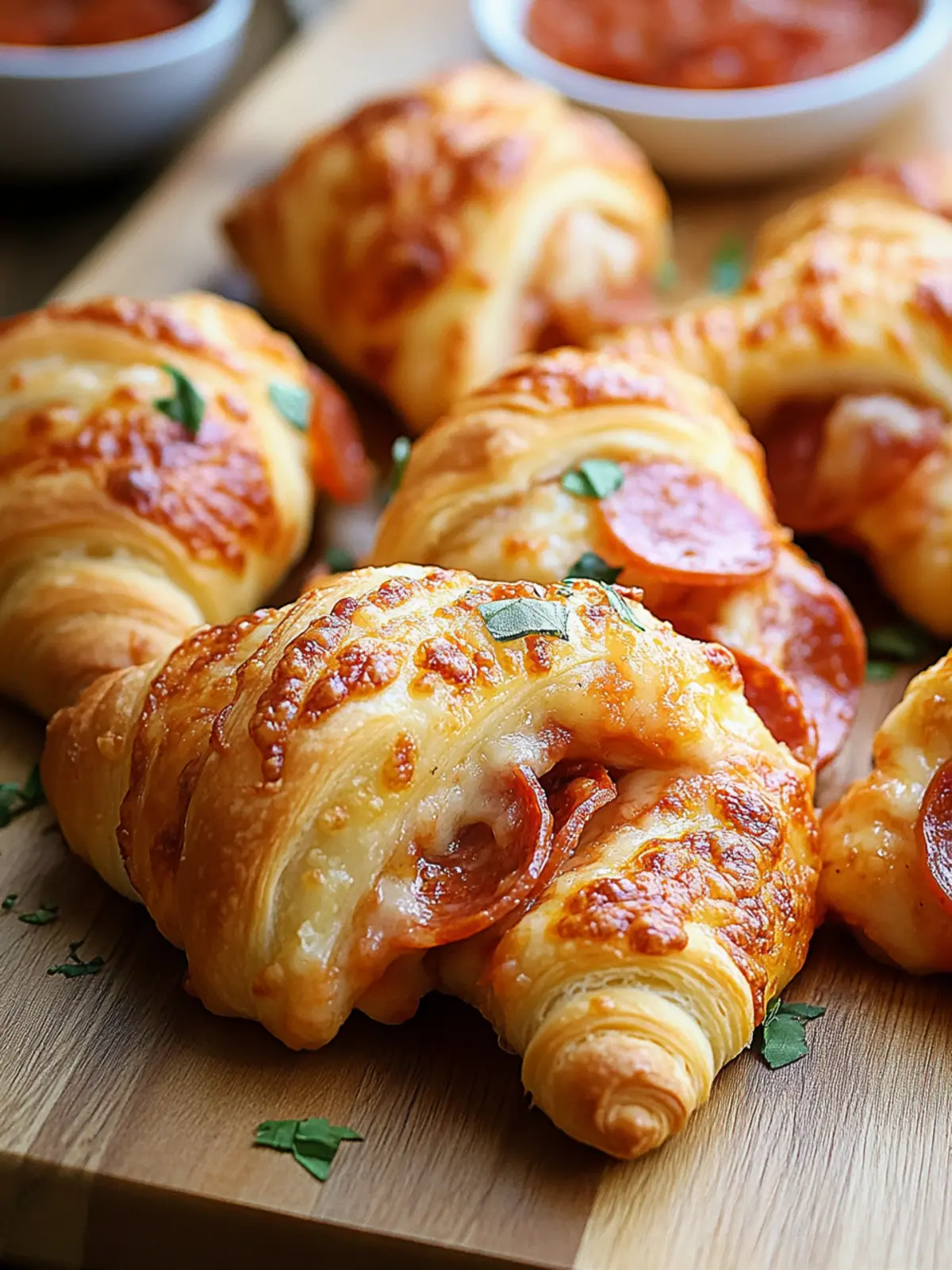 Pepperoni Pizza Crescent Rolls