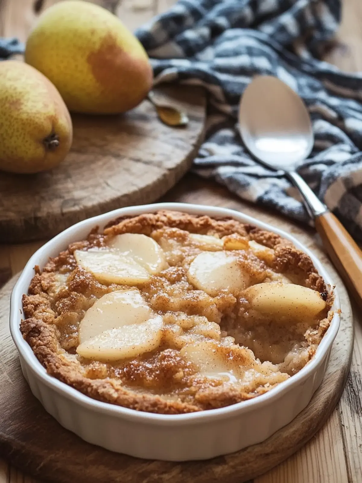 Autumn Spice Pear Cobbler