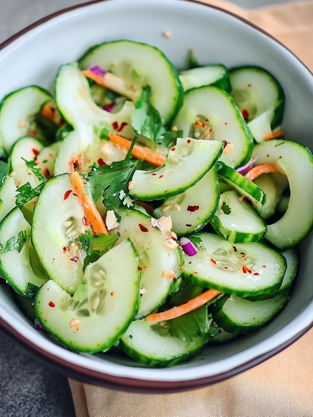 Tangy Spicy Thai Cucumber Salad