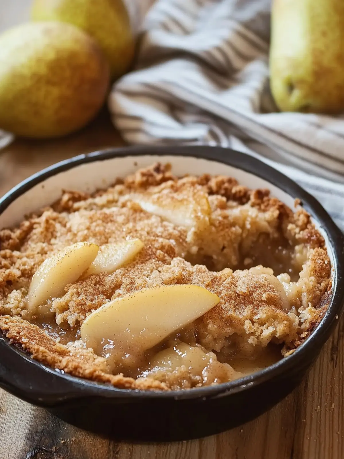 Autumn Spice Pear Cobbler