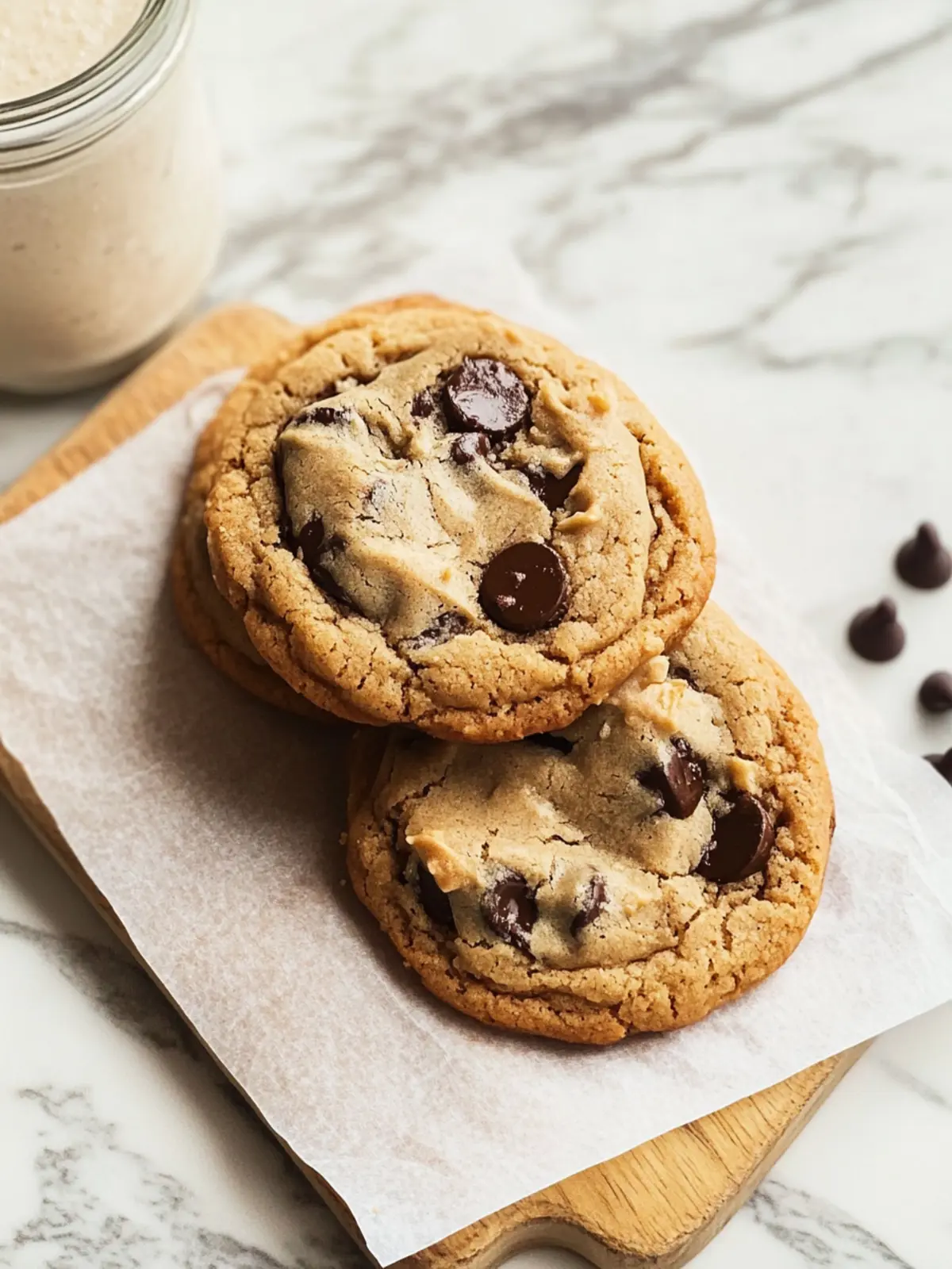 Peanut Butter Dark Chocolate Chip Cookies