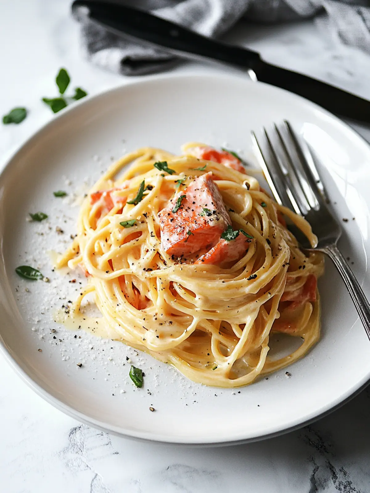 Smoked Salmon Carbonara