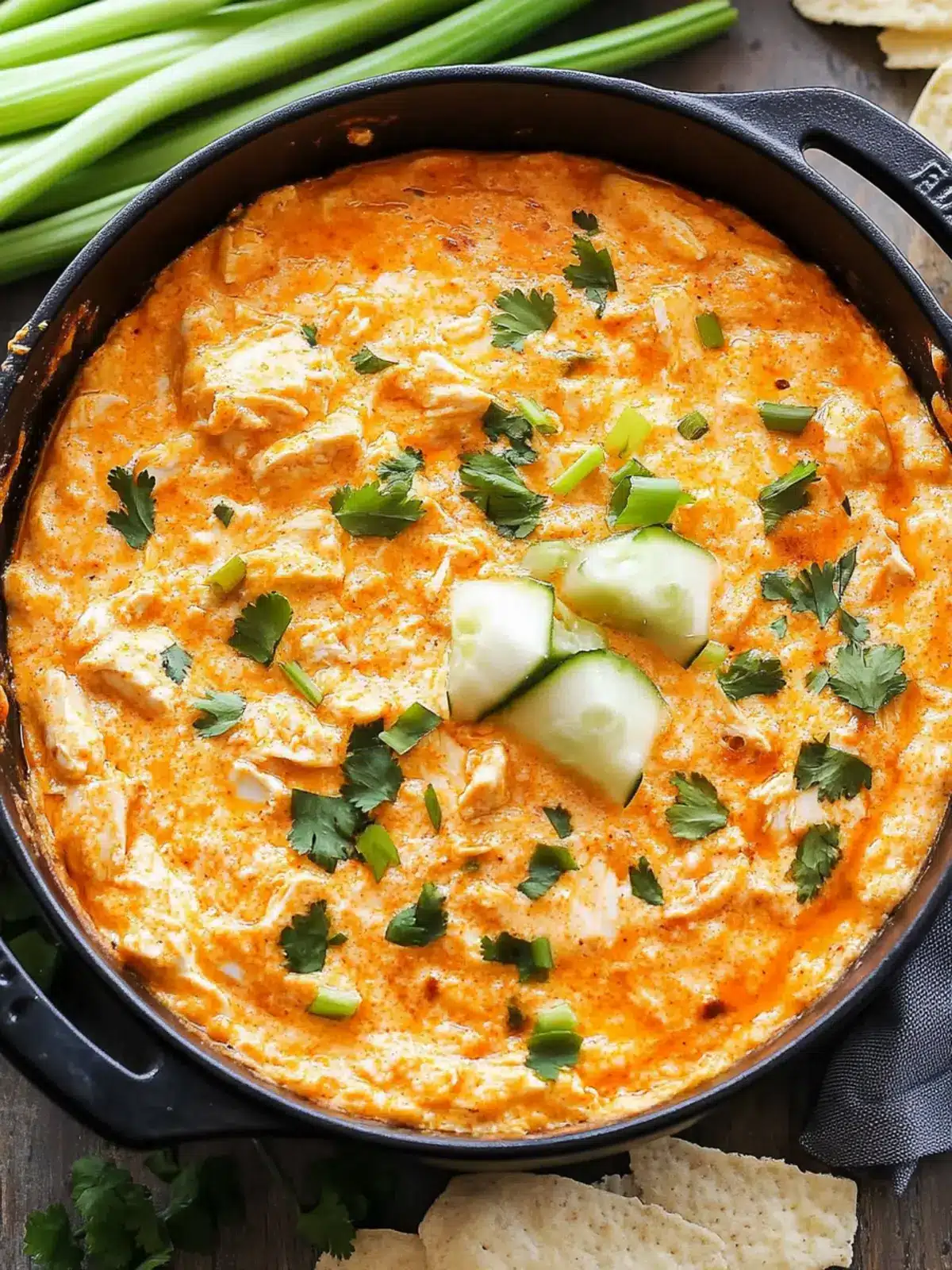 Stovetop Buffalo Chicken Dip