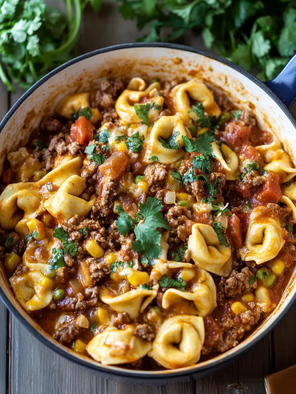 Cheesy Beef Enchilada Tortellini