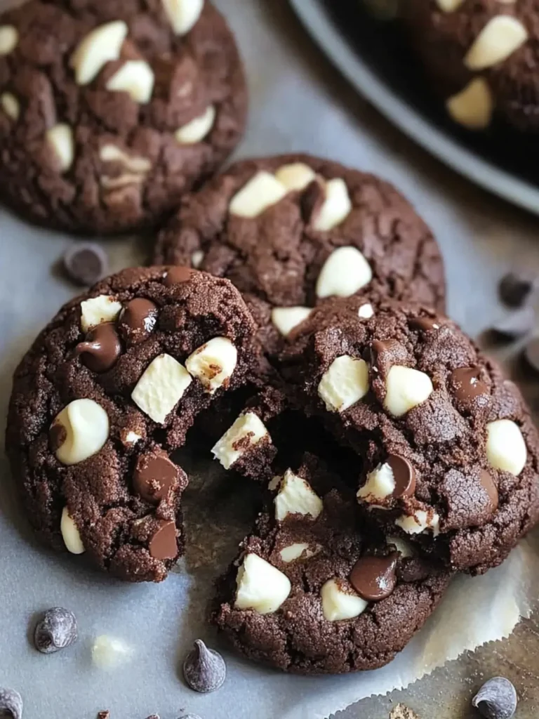 Chocolate Fudge White Chocolate Chip Cookies