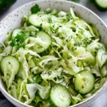 Green Cabbage Cucumber Salad