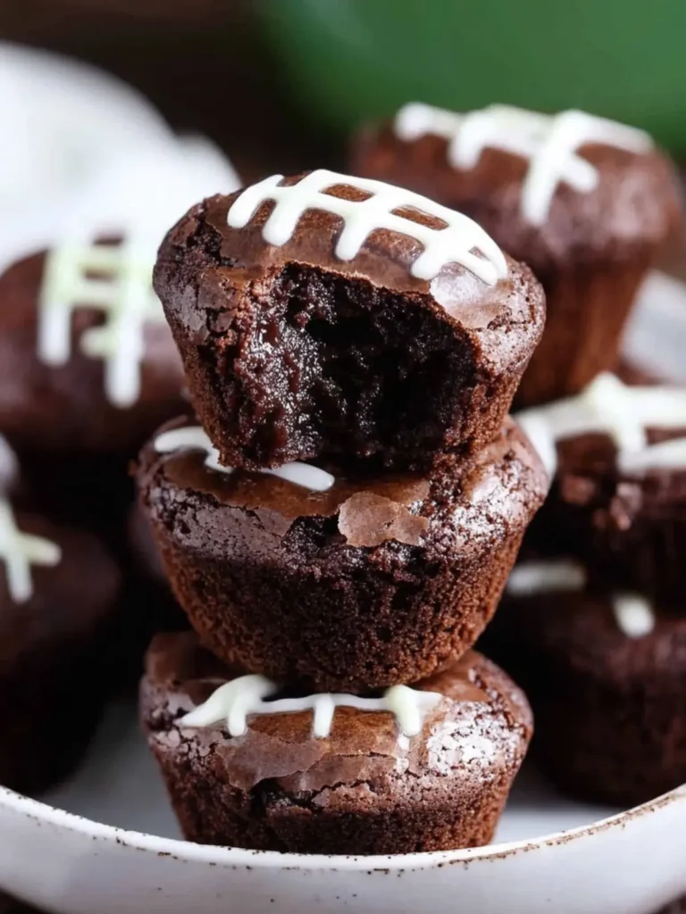 Football brownie bites